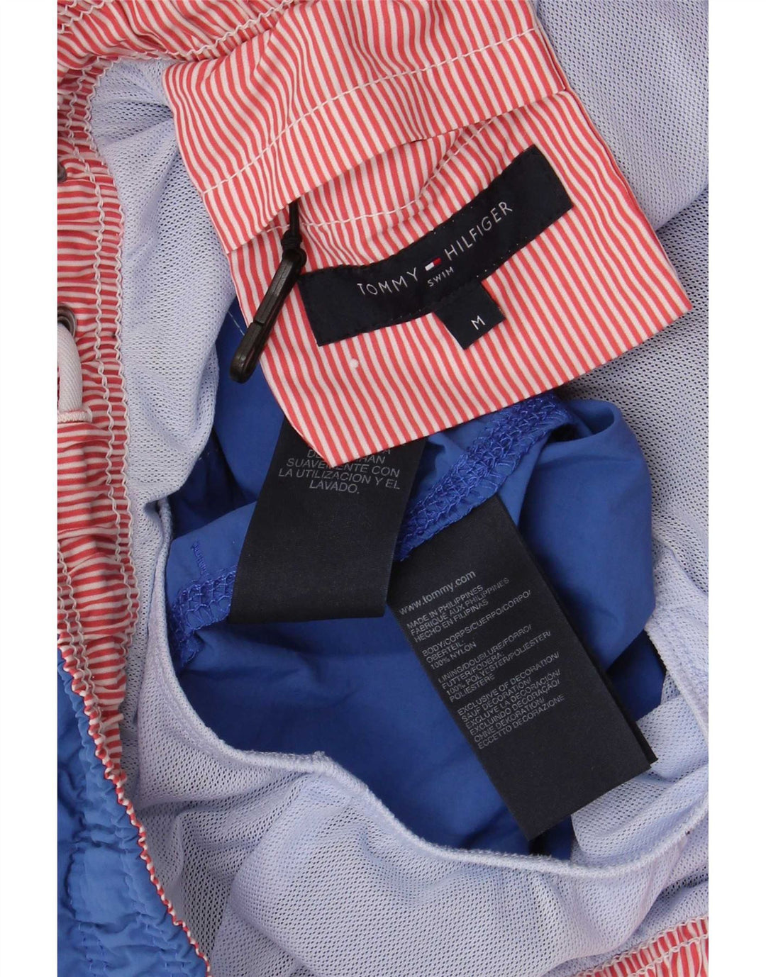 Tommy Hilfiger Pantaloncini da bagno regolari da uomo in nylon blu medio sportivo