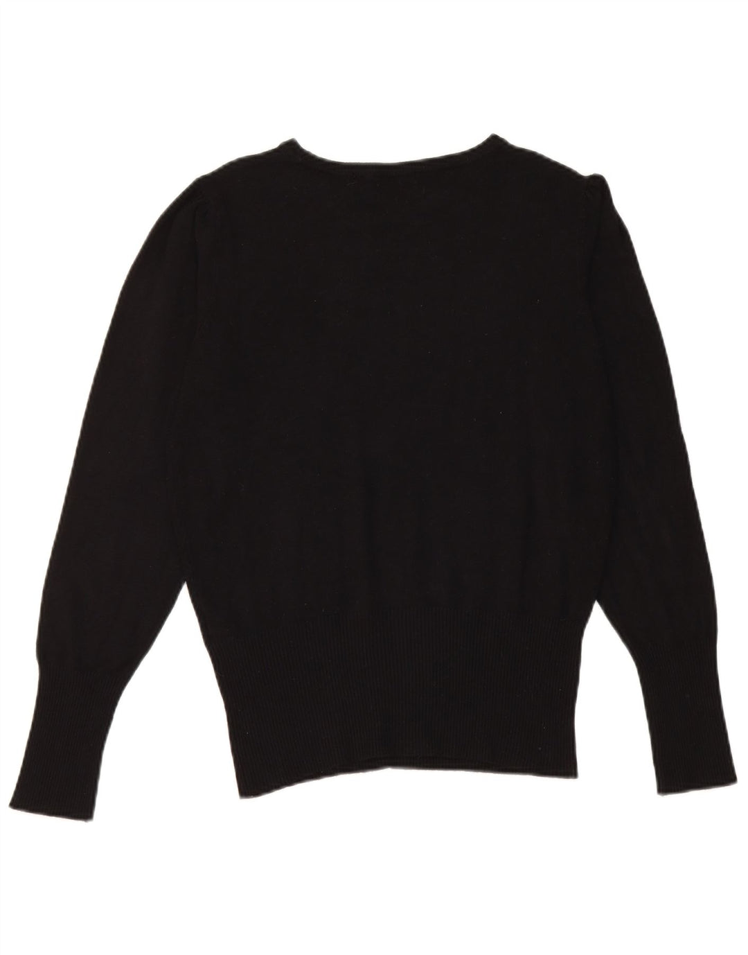 Maglione maglione con scollo a barca da donna Marks & Spencer UK 10 piccolo in viscosa nera