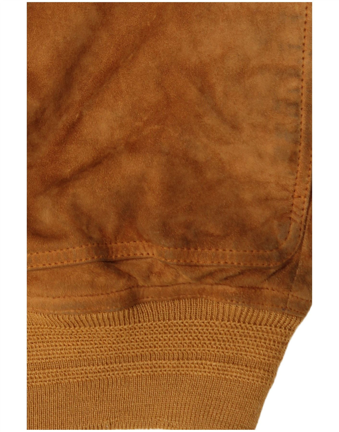 Giubbotto bomber in pelle scamosciata vintage da uomo UK 40 grande marrone