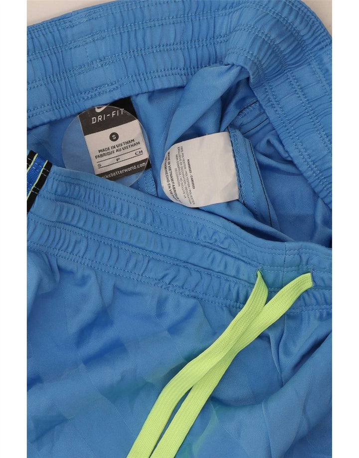 Pantaloncini sportivi Nike da uomo piccoli in poliestere a righe blu