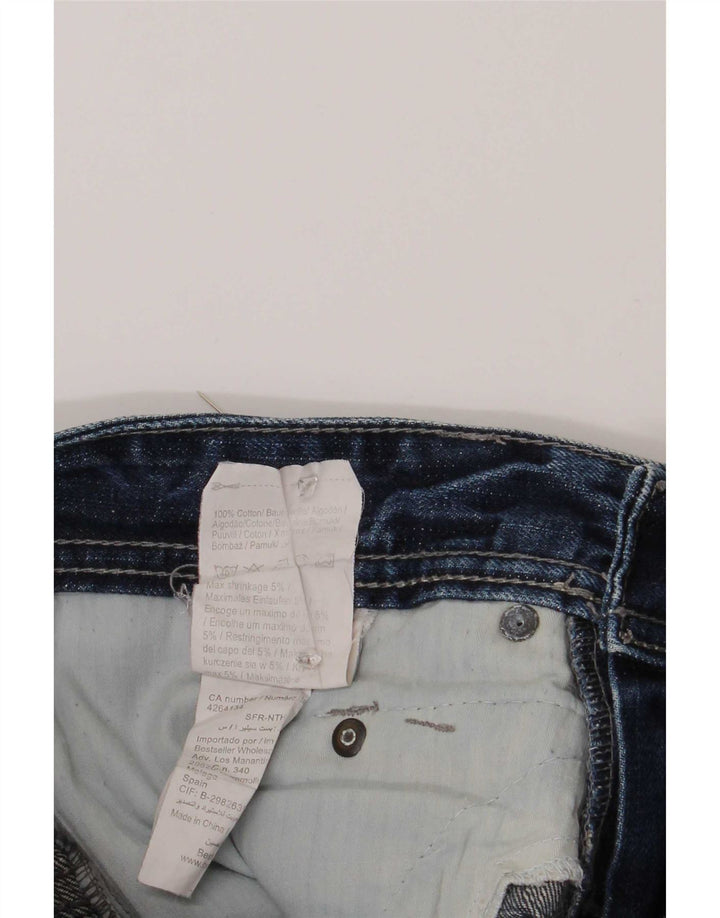 Pantaloncini di jeans invecchiati da uomo Jack & Jones medi W32 cotone blu