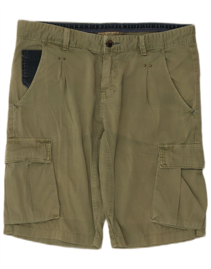 Pantaloncini cargo da uomo Yes Zee W33 cotone kaki medio
