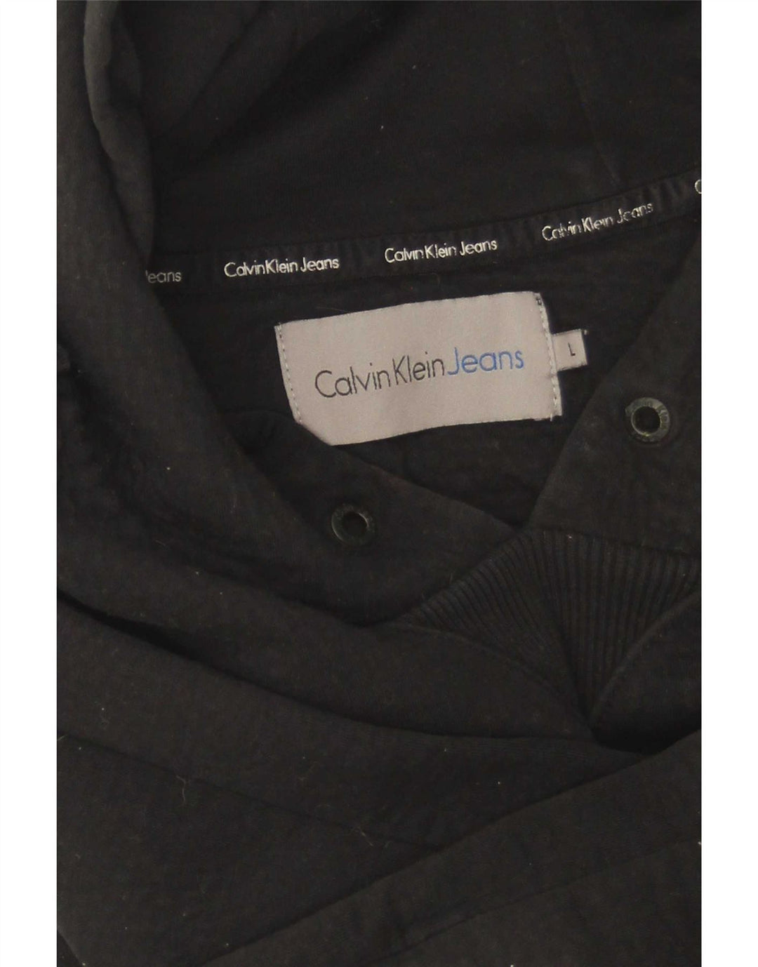 Maglione con cappuccio da uomo Calvin Klein Jeans grande nero
