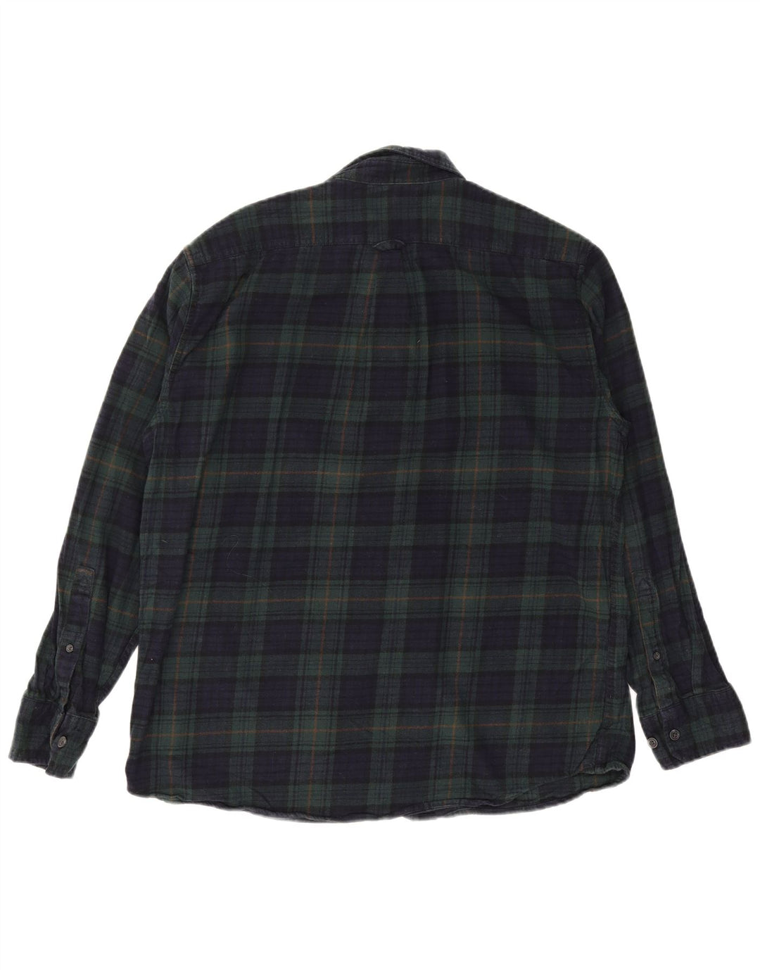 EDDIE BAUER Camicia da uomo in flanella di cotone a quadri blu navy grande