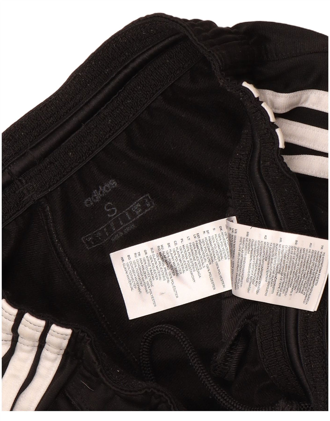 Pantaloni da tuta da uomo Adidas Small neri in poliestere