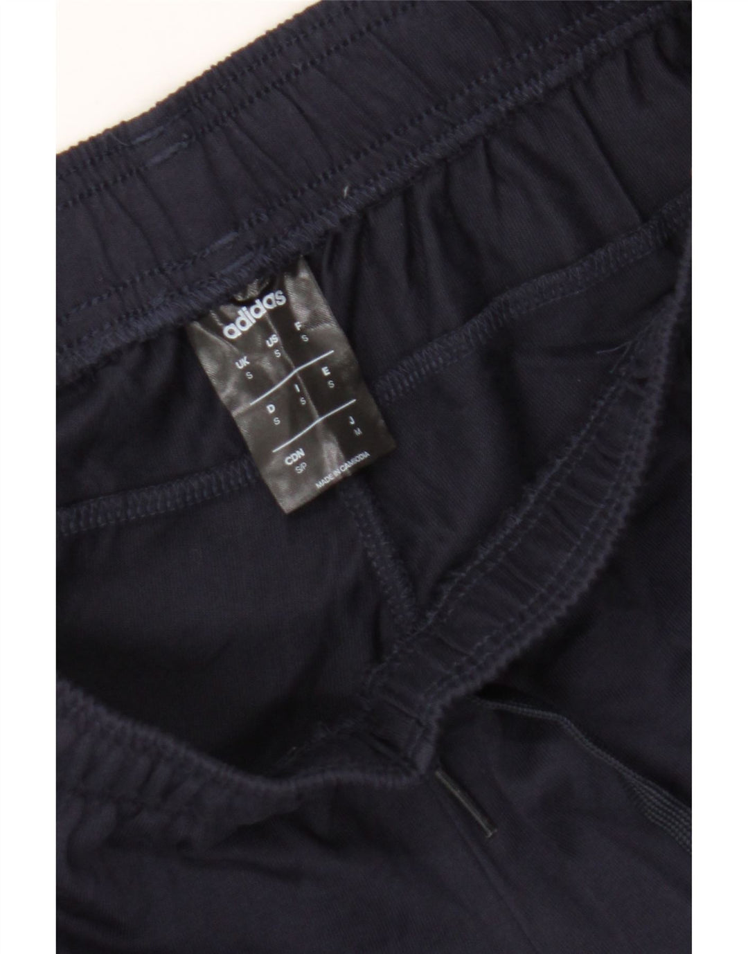 ADIDAS Mens Tracksuit Trousers Small  Navy Blue Cotton Vintage Adidas and Second-Hand Adidas from Messina Hembry 