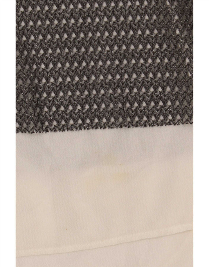Top trasparente senza maniche da donna Zara UK 16 Large Grigio Colourblock