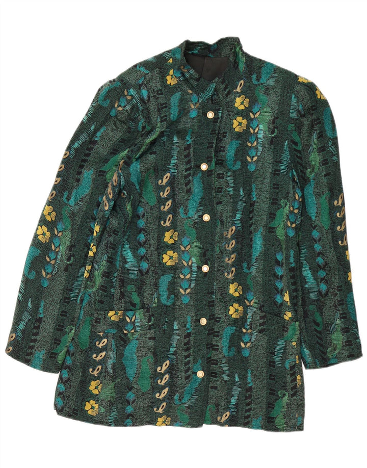 Giacca blazer a 6 bottoni da donna Betty Barclay EU 38 verde medio floreale