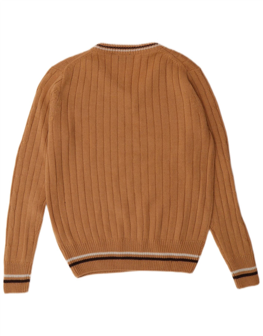 Maglione da uomo con scollo a V Lotto in acrilico marrone medio