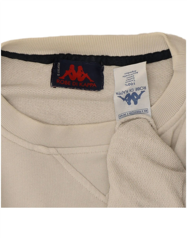 Felpa Kappa Uomo Maglione 2XL Cotone Bianco