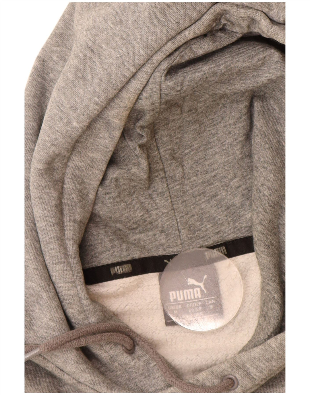 Felpa con cappuccio da uomo Puma in cotone chiazzato grigio medio