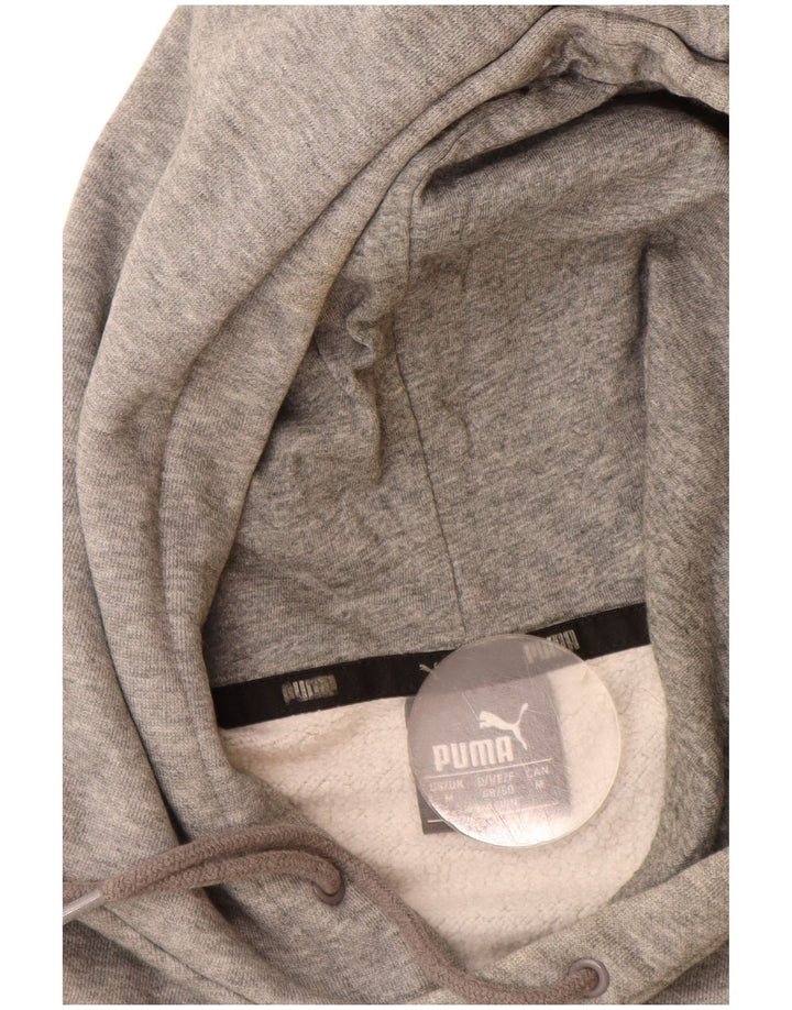 Felpa con cappuccio da uomo Puma in cotone chiazzato grigio medio
