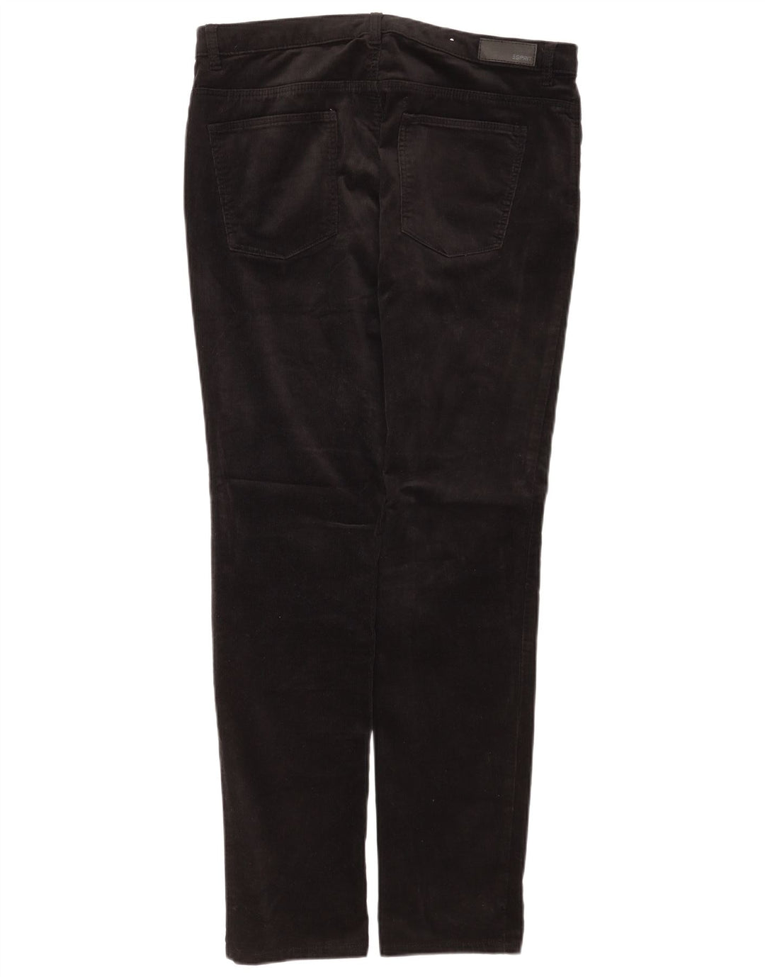 Pantaloni slim da donna in velluto a coste Esprit UK 16 Large W32 L32 poliestere nero