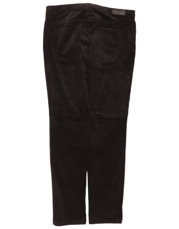 Pantaloni slim da donna in velluto a coste Esprit UK 16 Large W32 L32 poliestere nero