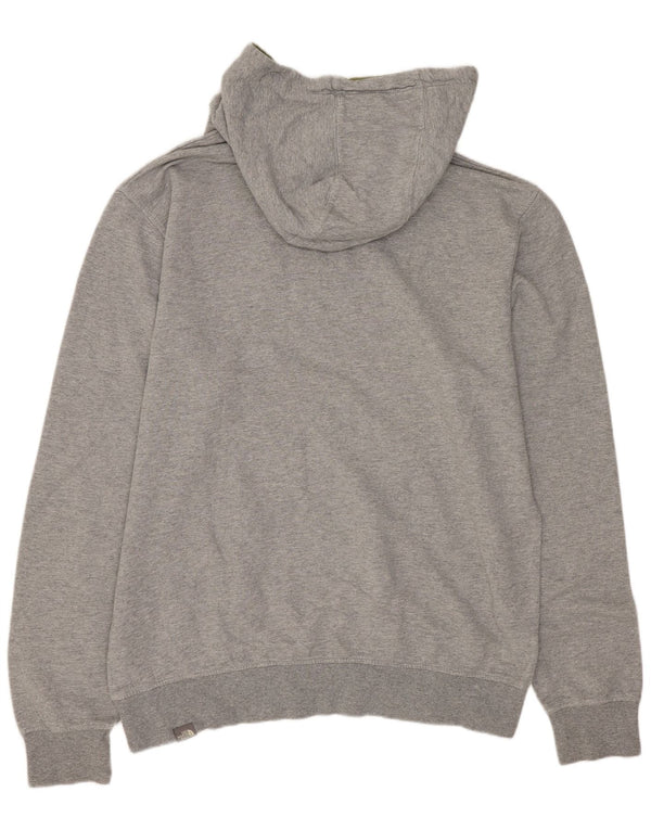 Felpa con cappuccio grafica da uomo The North Face grande in cotone grigio