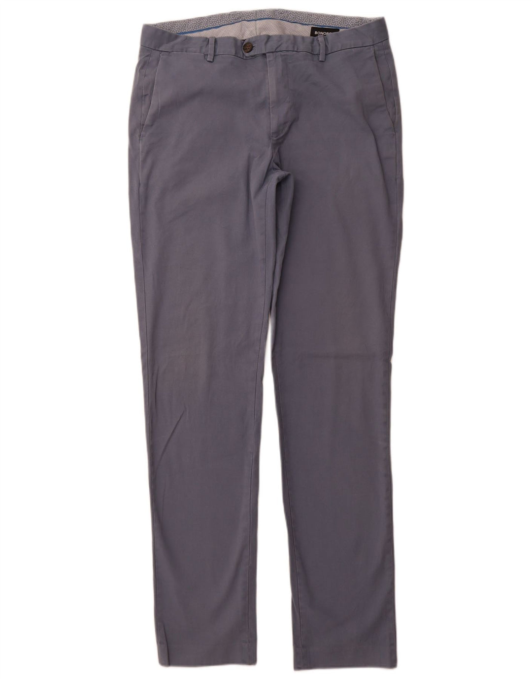 Pantaloni da abito slim da uomo BONOBOS W34 L36 in cotone blu