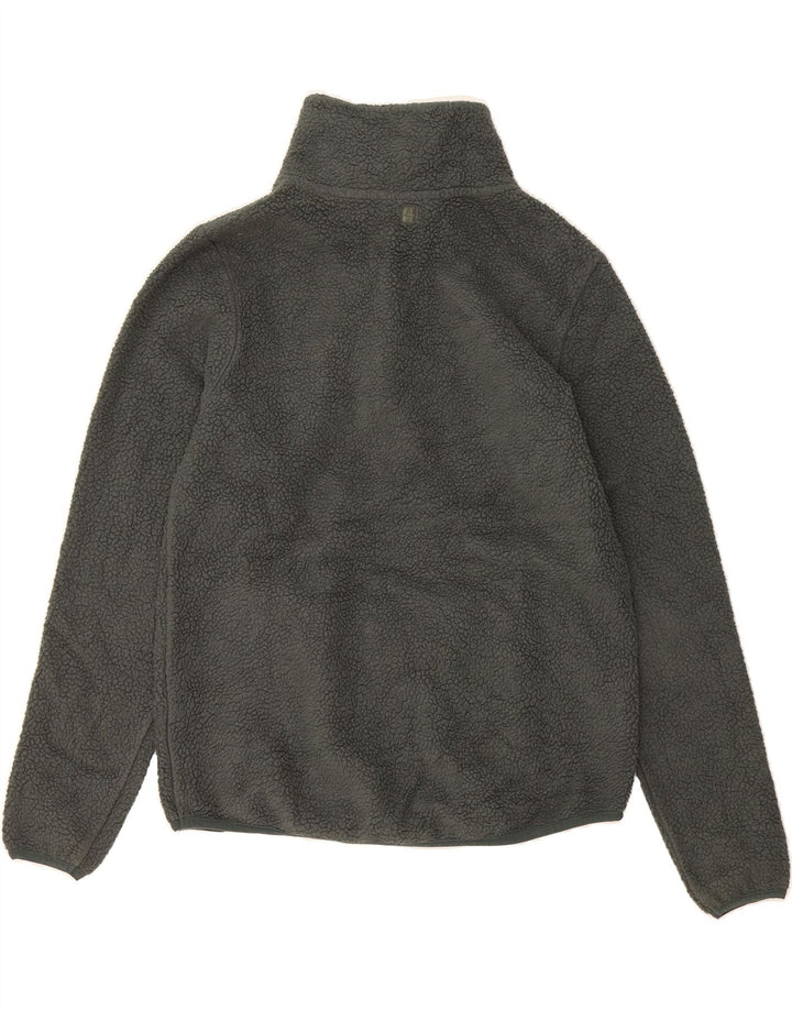 MOUNTAIN WAREHOUSE Womens Zip Neck Fleece Jumper UK 12 Medium Green Vintage Mountain Warehouse and Second-Hand Mountain Warehouse from Messina Hembry 