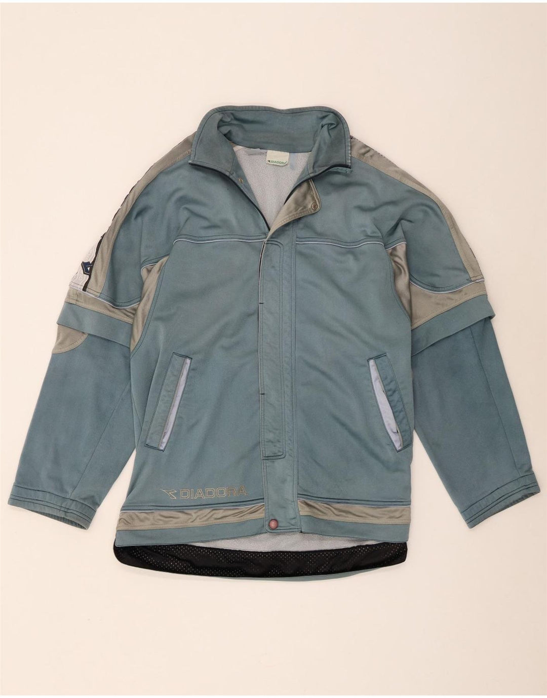 Giacca da tuta grafica da uomo Diadora Large Blue Colourblock