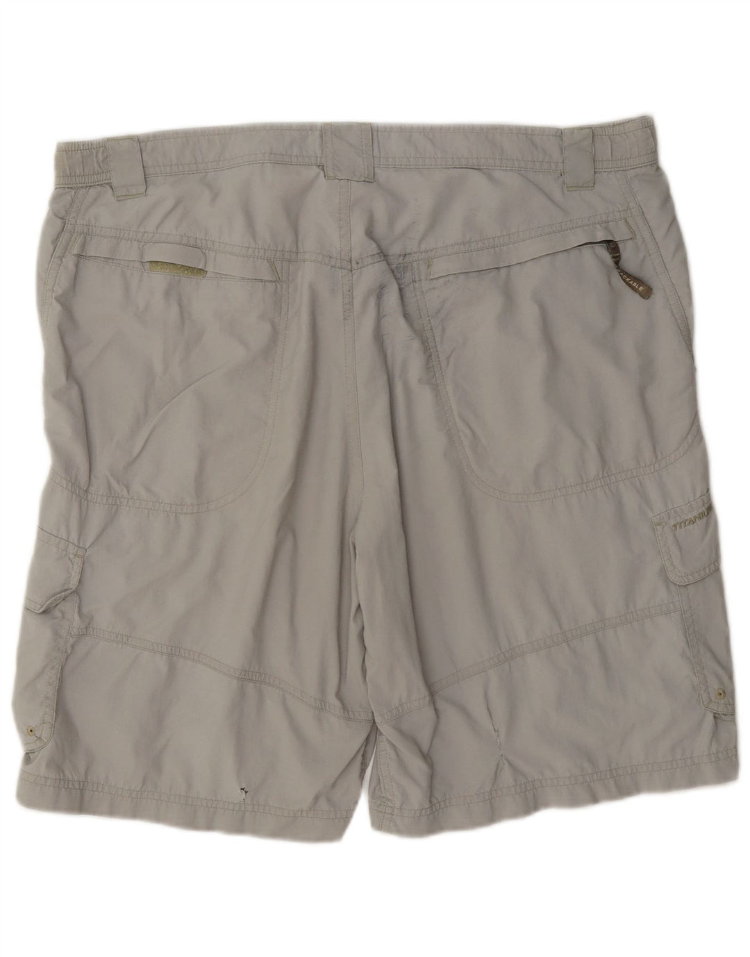 Pantaloncini cargo Columbia da uomo in titanio grandi W36 in poliammide grigio