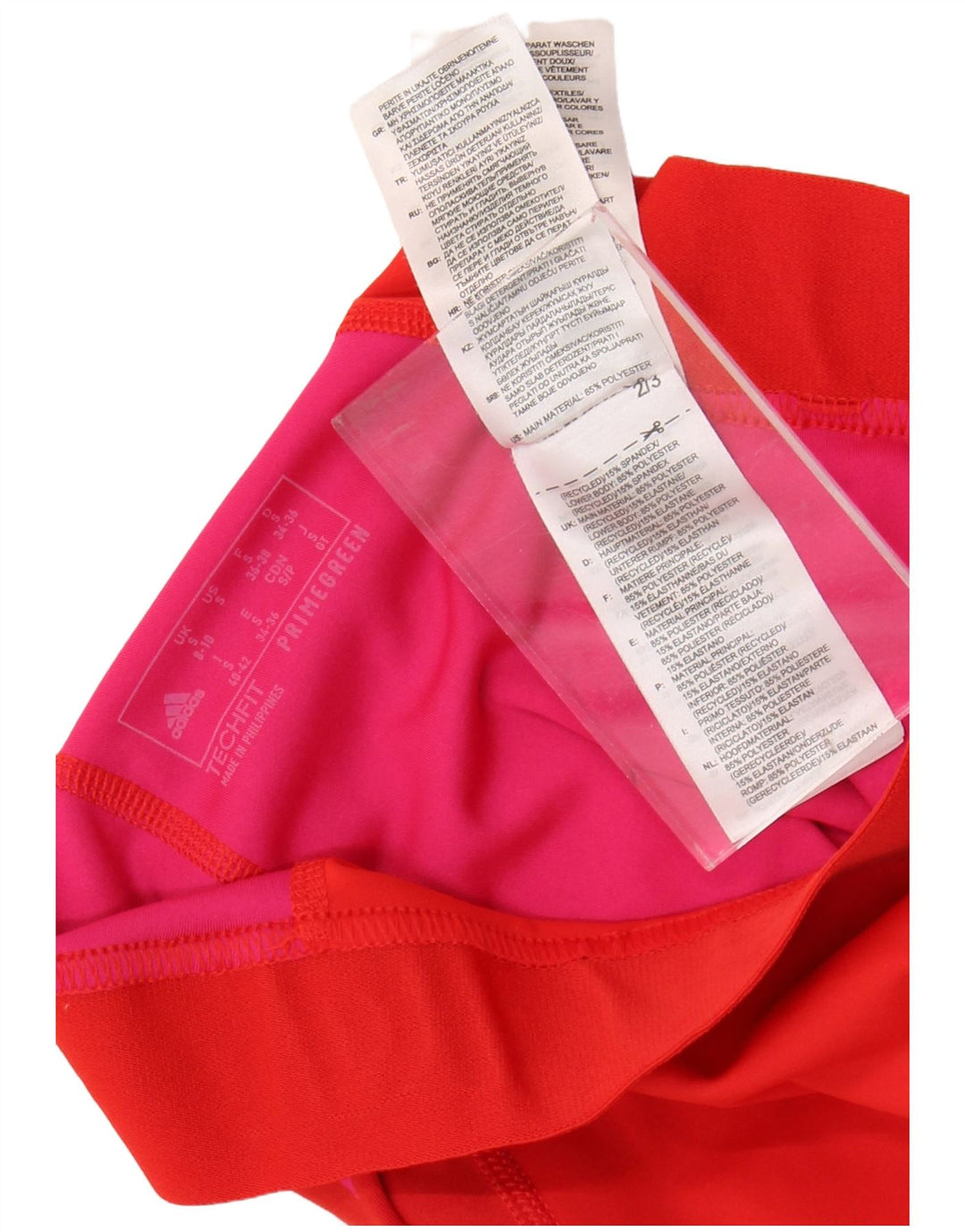 Leggings grafici ADIDAS da donna Tech Fit UK 8/10 piccoli pois rossi