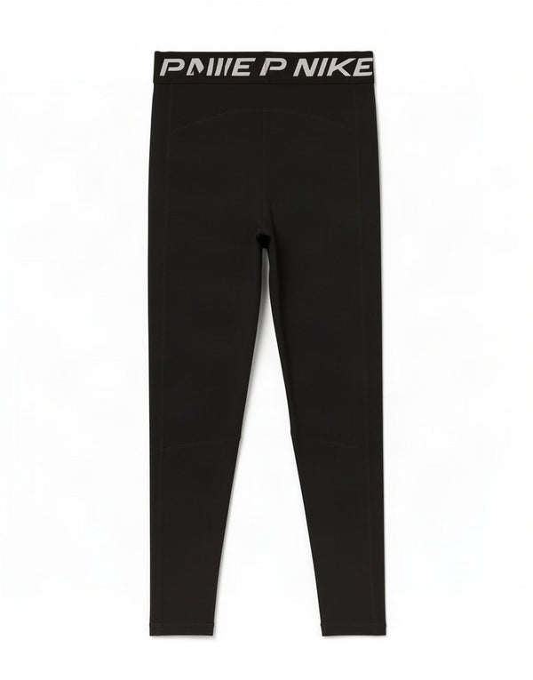Nike Womens Dri Fit Graphic Leggings UK 14 Medium Black