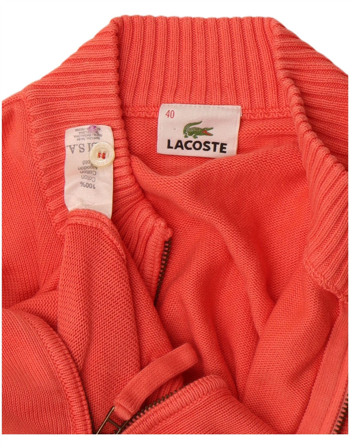 Maglione cardigan da donna Lacoste taglia 40 cotone arancione medio