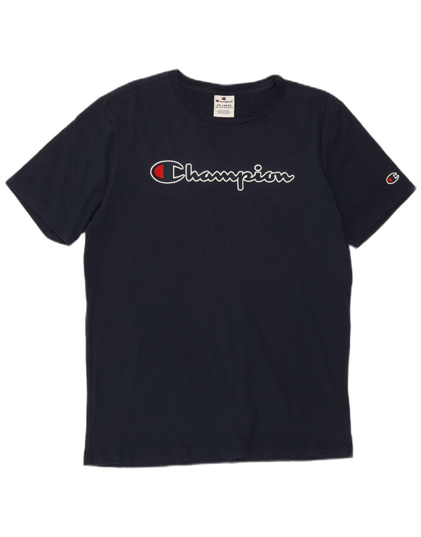T-shirt grafica Champion da bambino, 15-16 anni, 2XL, cotone blu navy