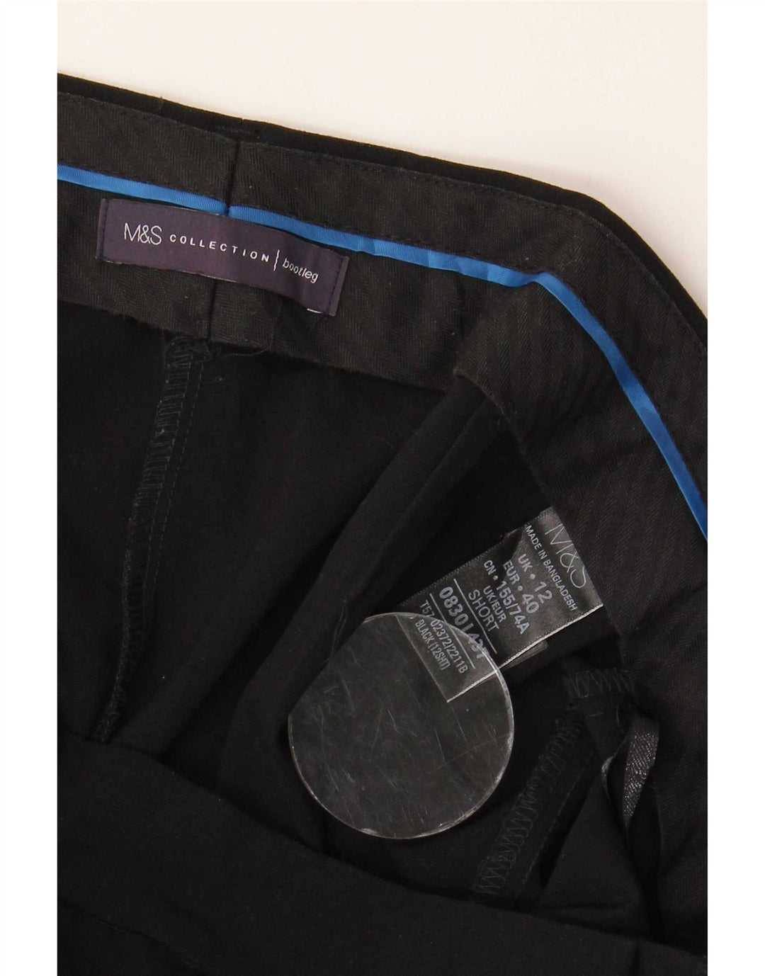 Pantaloni casual Bootcut da donna Marks & Spencer UK 12 Medio W32 L28 Nero