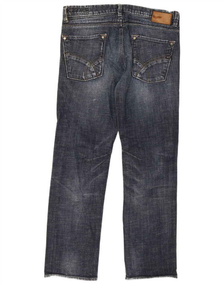 Jeans dritti da uomo Gas W34 L32 in cotone blu navy