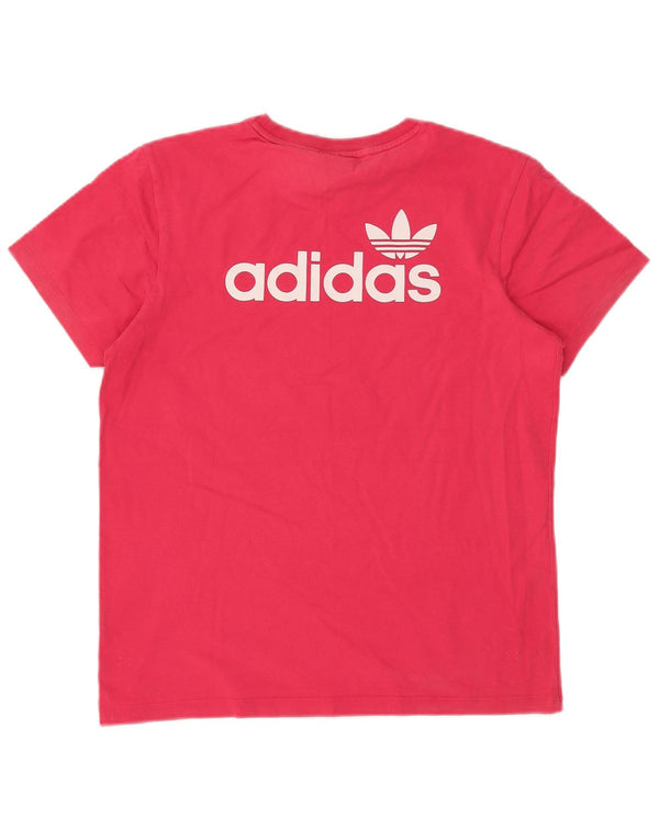 T-shirt grafica oversize da donna ADIDAS UK 6 XS Rosa