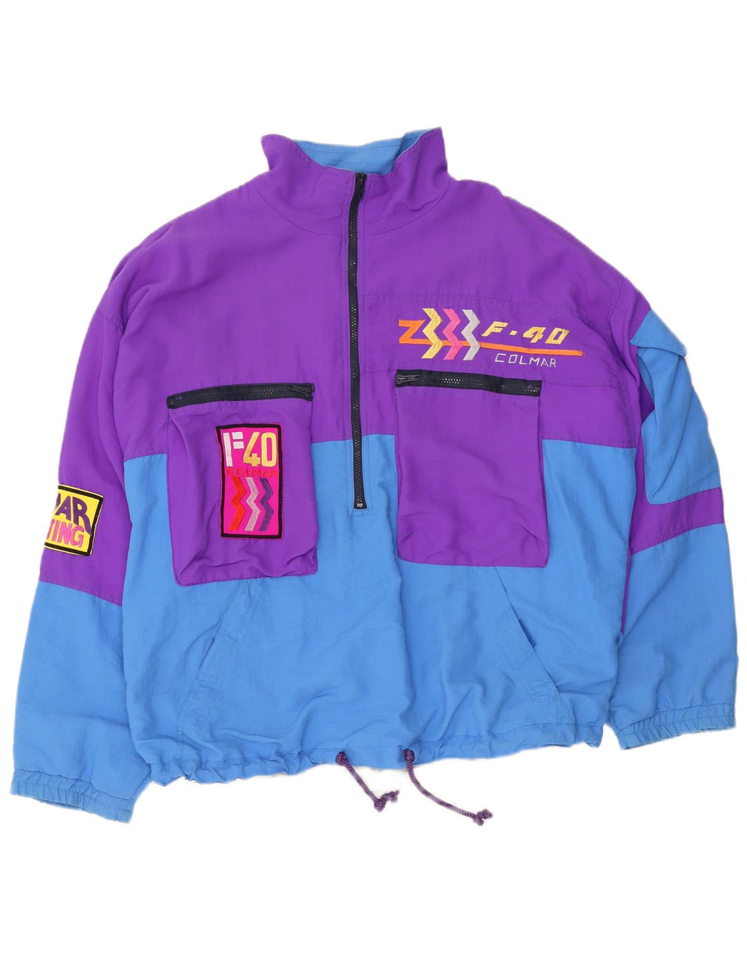 Giacca da ginnastica da uomo con grafica Colmar IT 50 Colorblock viola medio