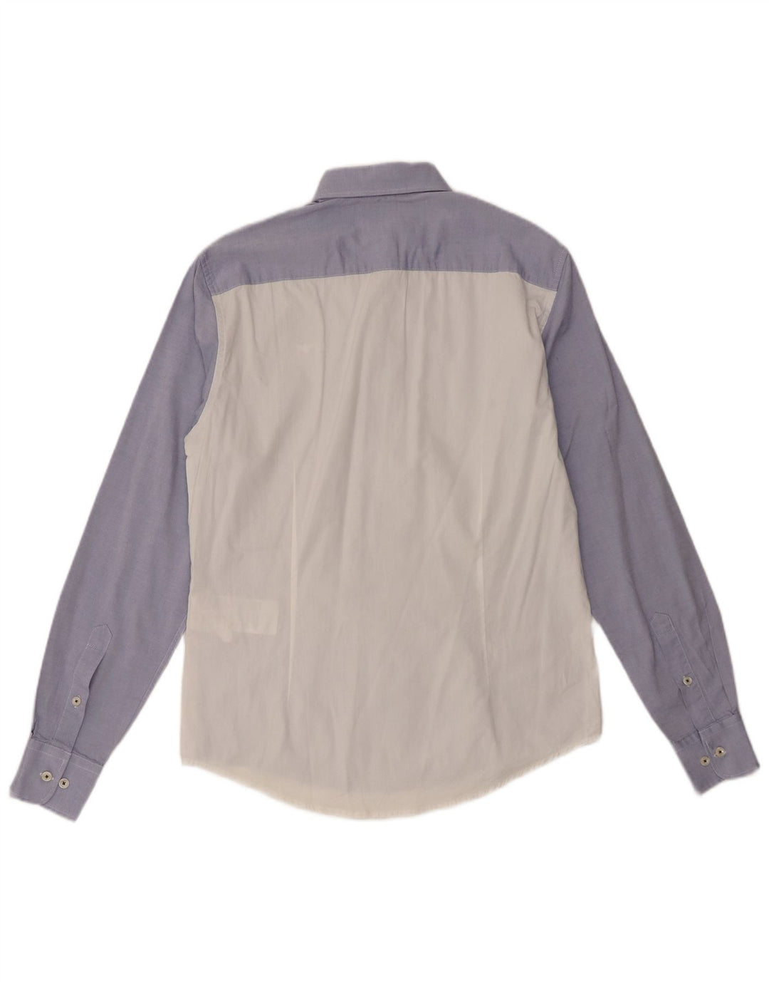 Camicia Armani Jeans da uomo su misura, piccola, in cotone color block blu