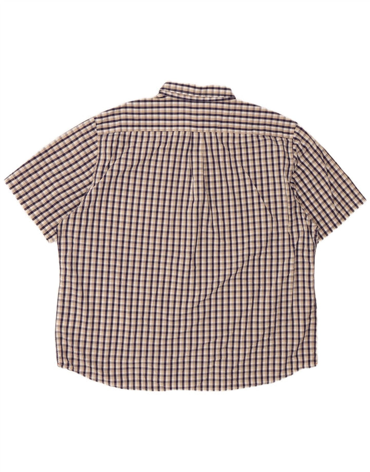 DOCKERS Camicia a maniche corte da uomo 2XL Cotone a quadri multicolore