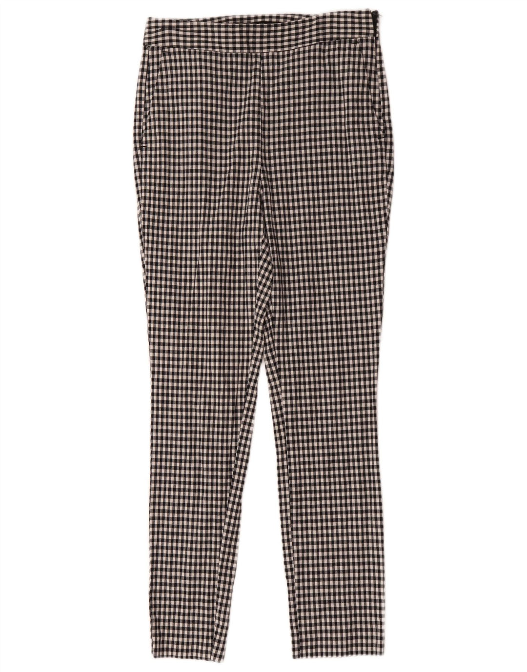 Pantaloni chino slim da donna Zara medi W28 L28 a quadretti neri