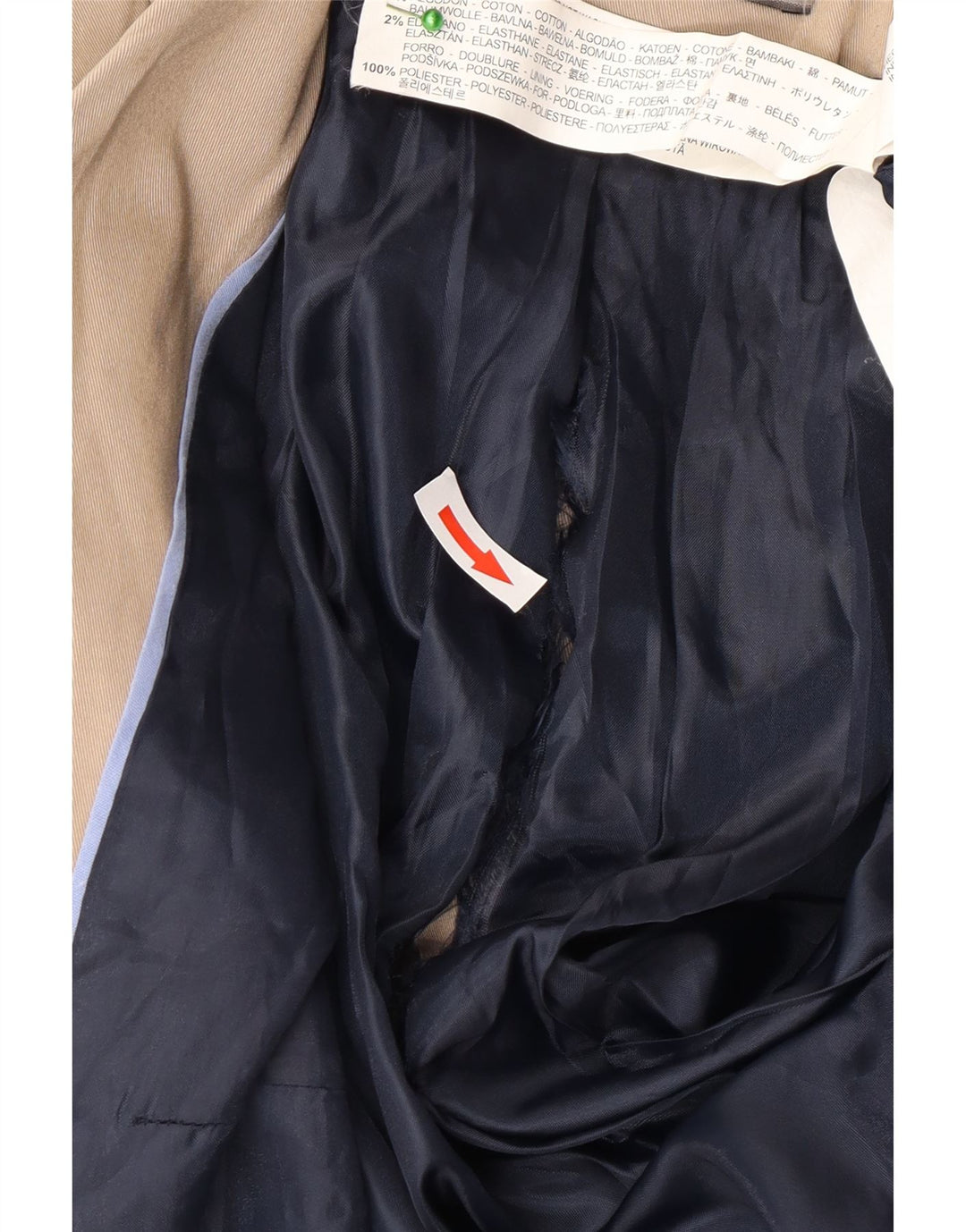 Giacca blazer a 1 bottone da donna Zara UK 12 Cotone beige medio