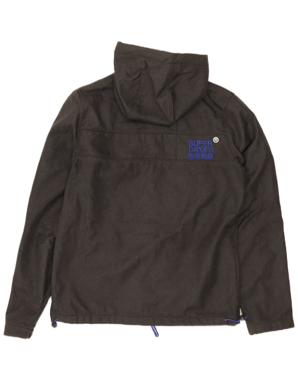 Giacca a vento con cappuccio da uomo SUPERDRY The Windtrekker UK 38 Grigio medio