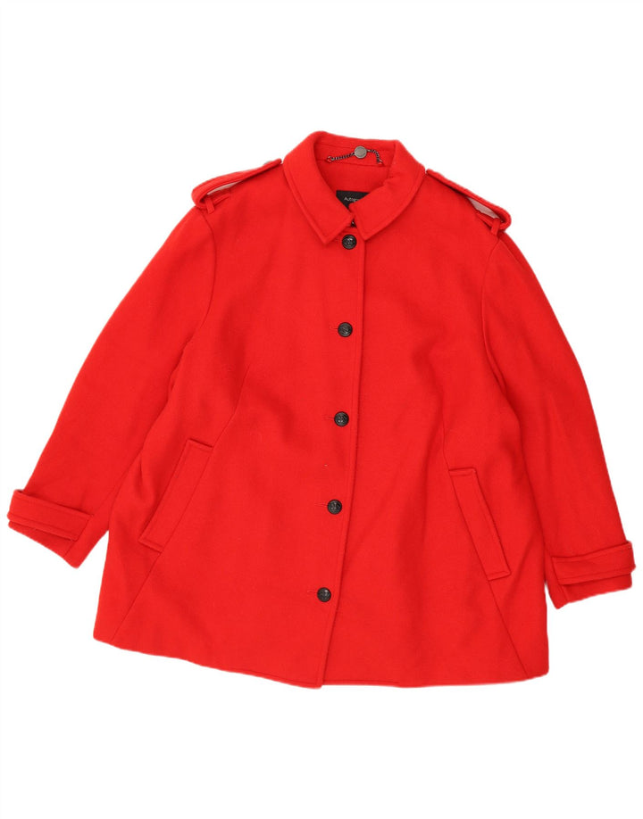 Soprabito militare da donna Marks & Spencer UK 22 3XL classico in lana rossa