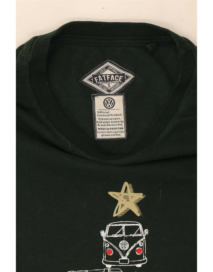 T-shirt grafica da uomo Fat Face Top piccola in cotone verde