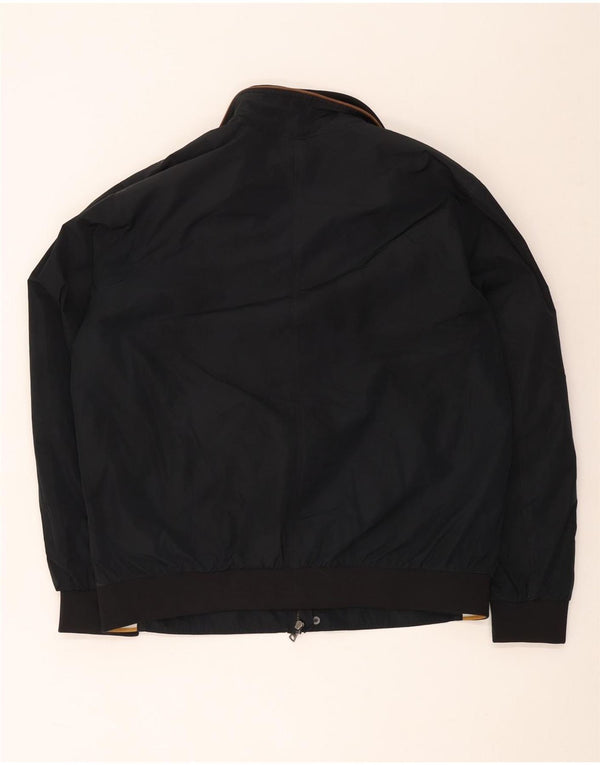 Giubbotto bomber Marks & Spencer da uomo blu Harbour UK 40 grande poliestere nero