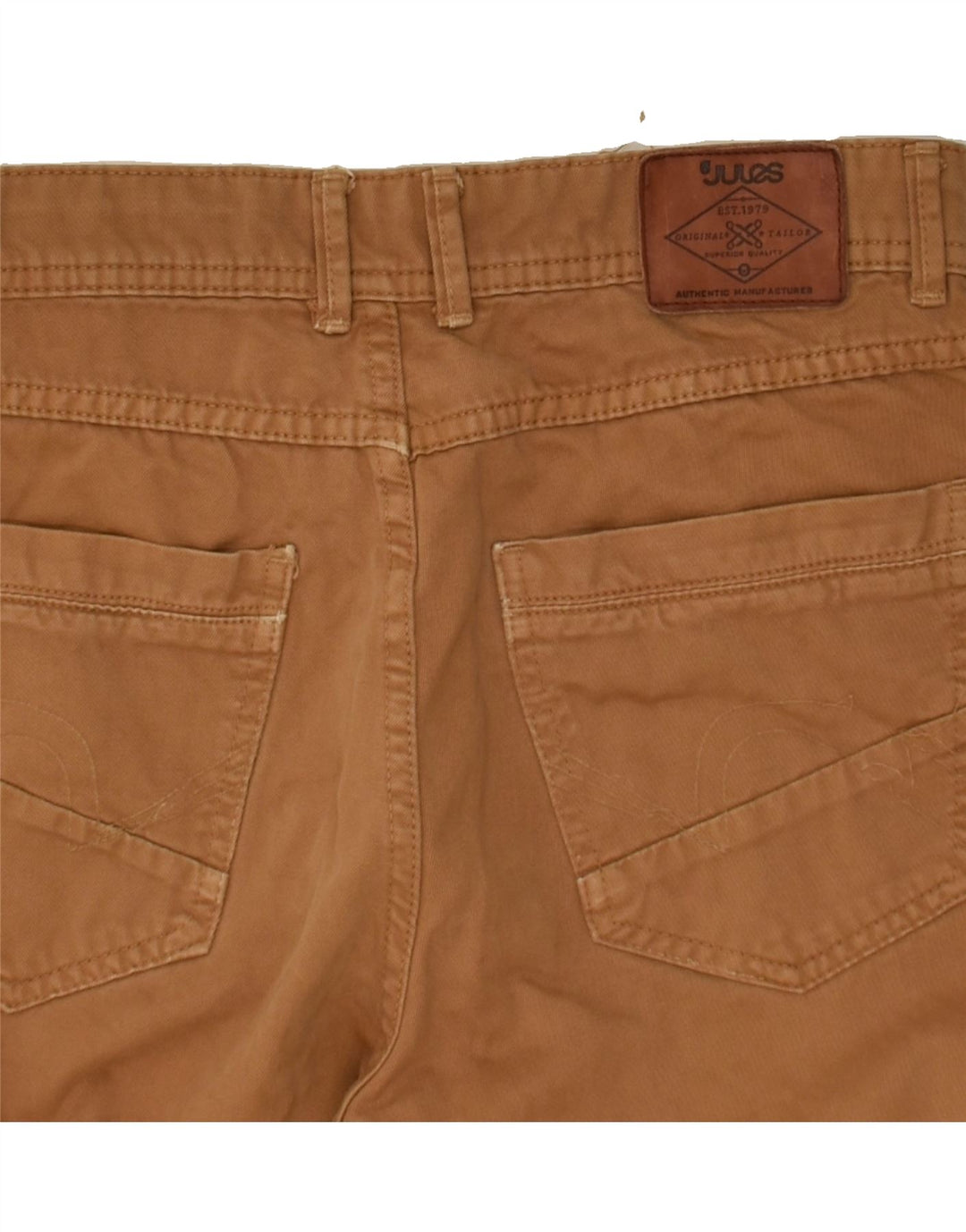 JULES Mens Straight Casual Trousers W29 L34  Brown Cotton | Vintage Jules | Thrift | Second-Hand Jules | Used Clothing | Messina Hembry 