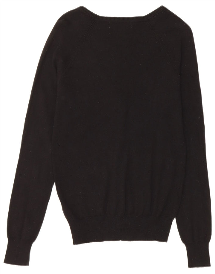 Maglione cardigan da donna Zara UK 12 cotone nero medio