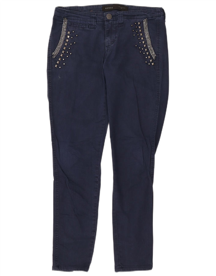 Jeans GUESS Slim da Donna W27 L28 Blu Navy Cotone