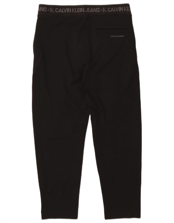 Pantaloni cropped grafici da uomo Calvin Klein medi W32 L25 poliestere nero