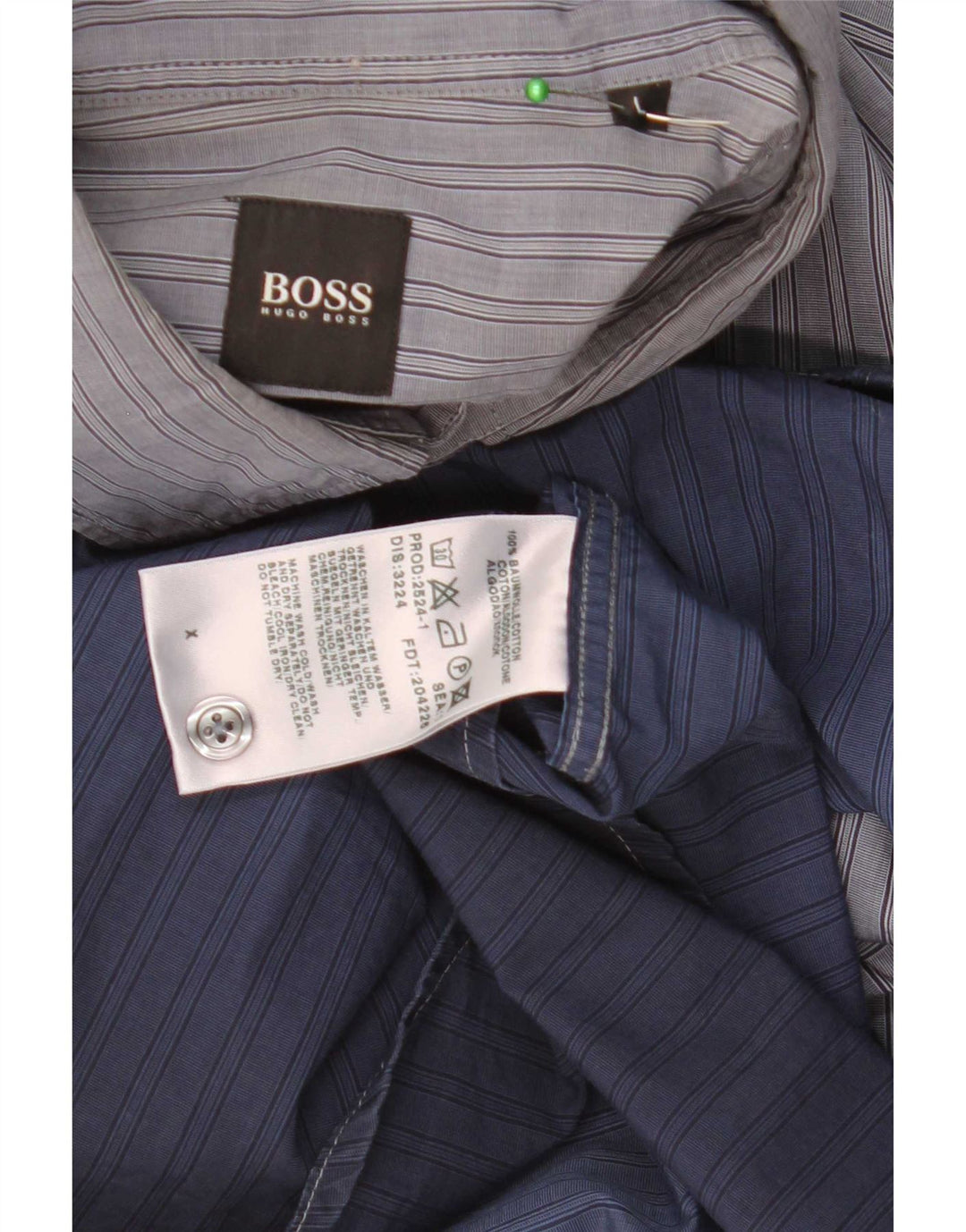 Camicia da uomo Hugo Boss Large in cotone tie-dye blu