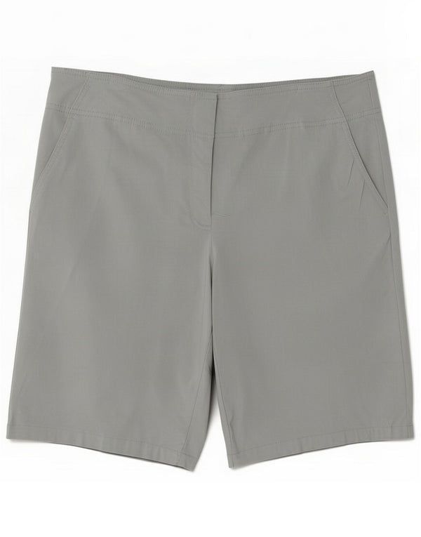 Pantaloncini chino da golf da donna Izod US 14 XL W34 Rayon grigio