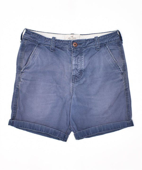 Pantaloncini chino da uomo HOLLISTER W32 cotone blu medio