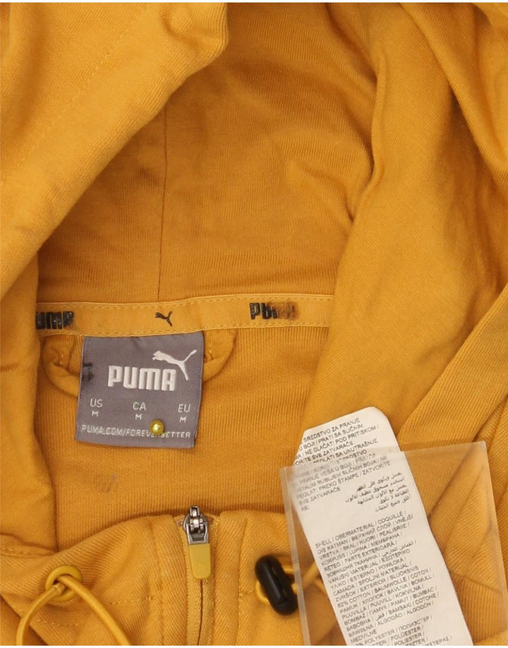 Felpa con cappuccio da uomo Puma in cotone giallo medio