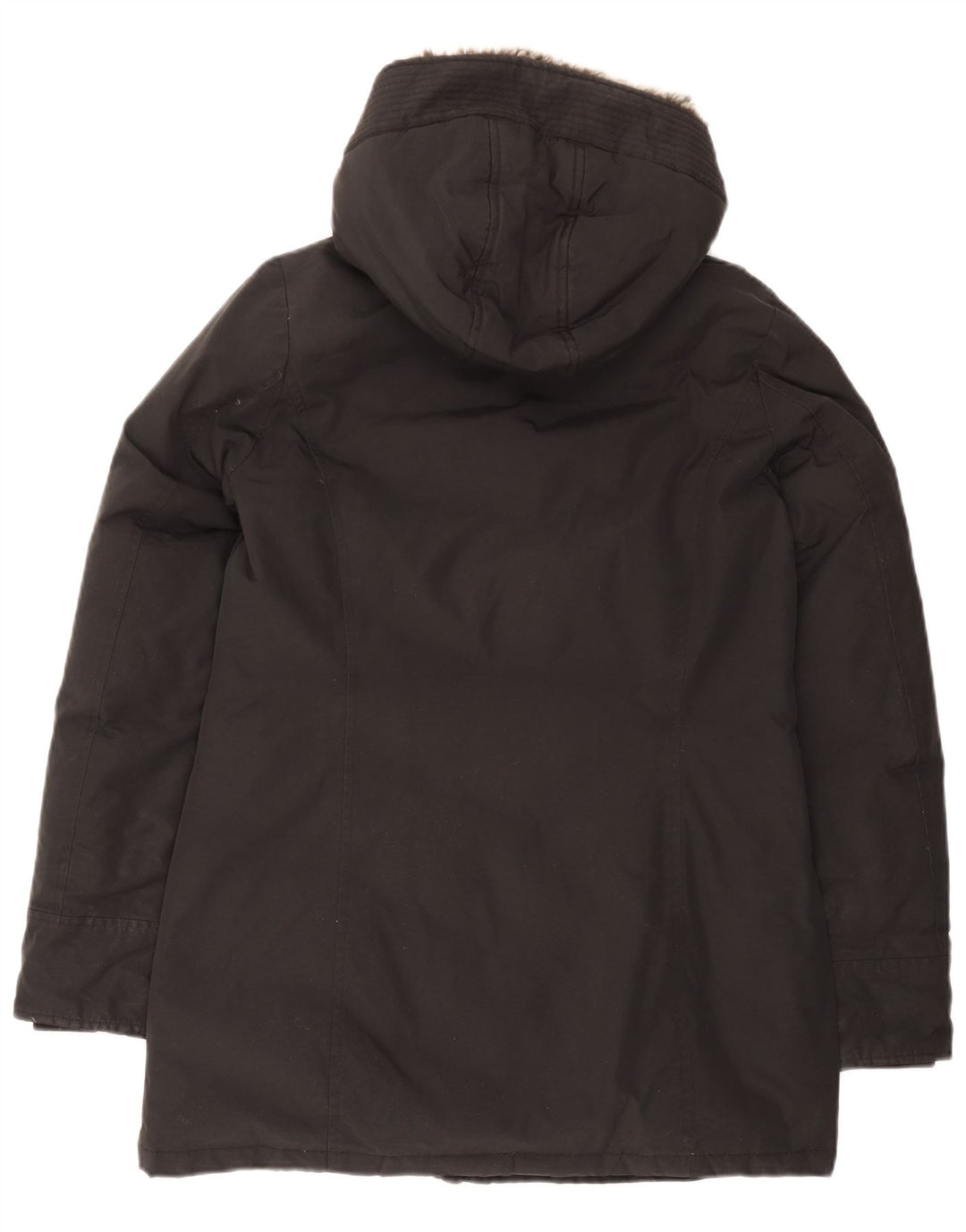 Giacca imbottita con cappuccio da donna Woolrich UK 14 cotone medio nero