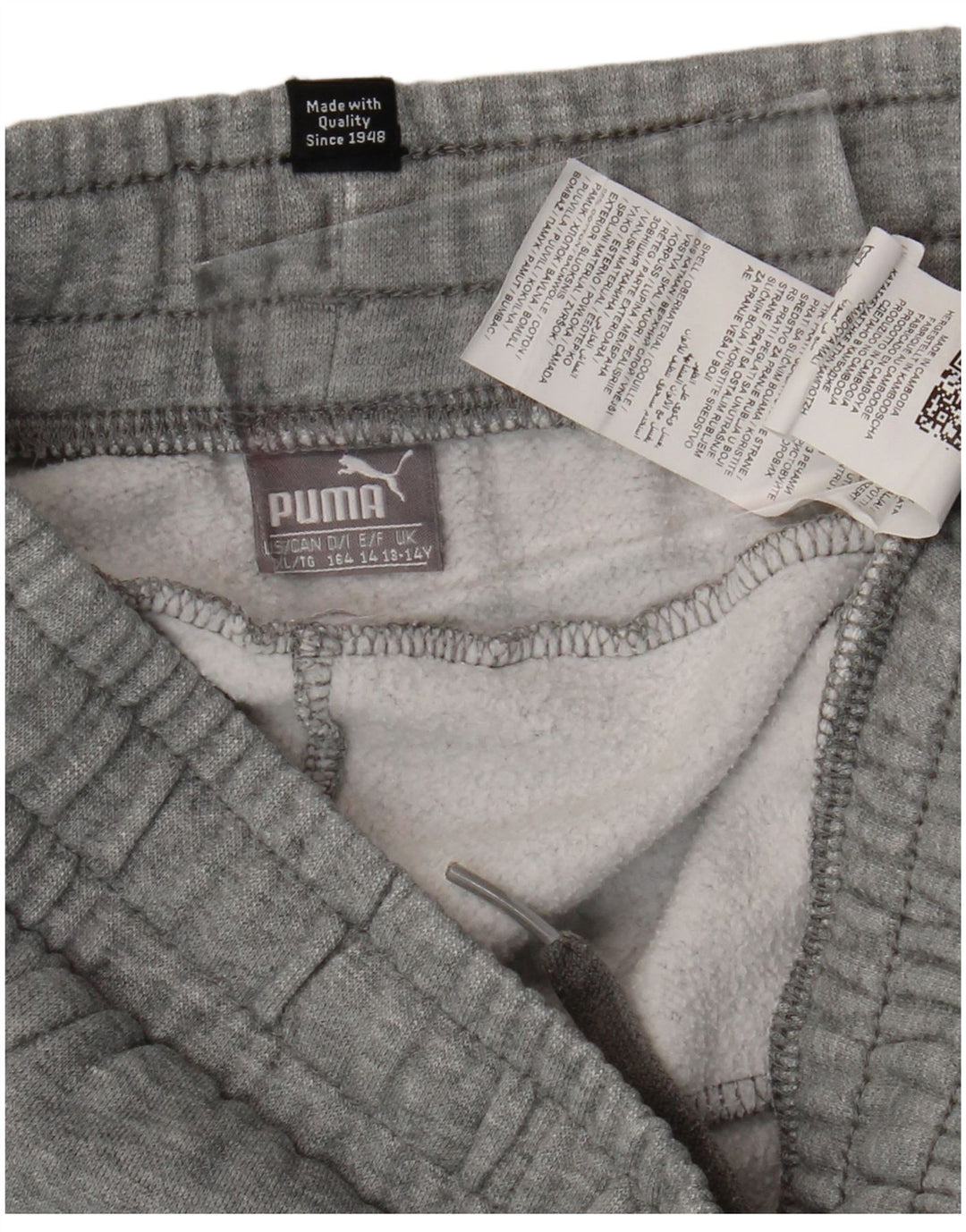 Pantaloni della tuta da ragazzo PUMA Joggers 13-14 anni in cotone grigio