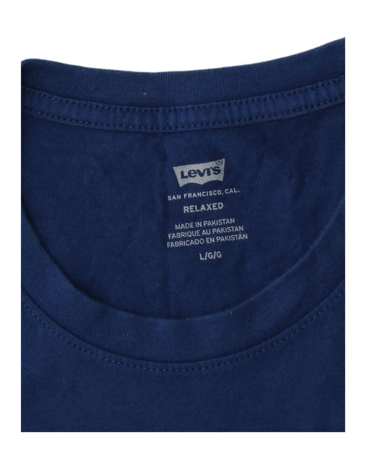 T-shirt grafica rilassata da uomo LEVI'S Top grande blu navy